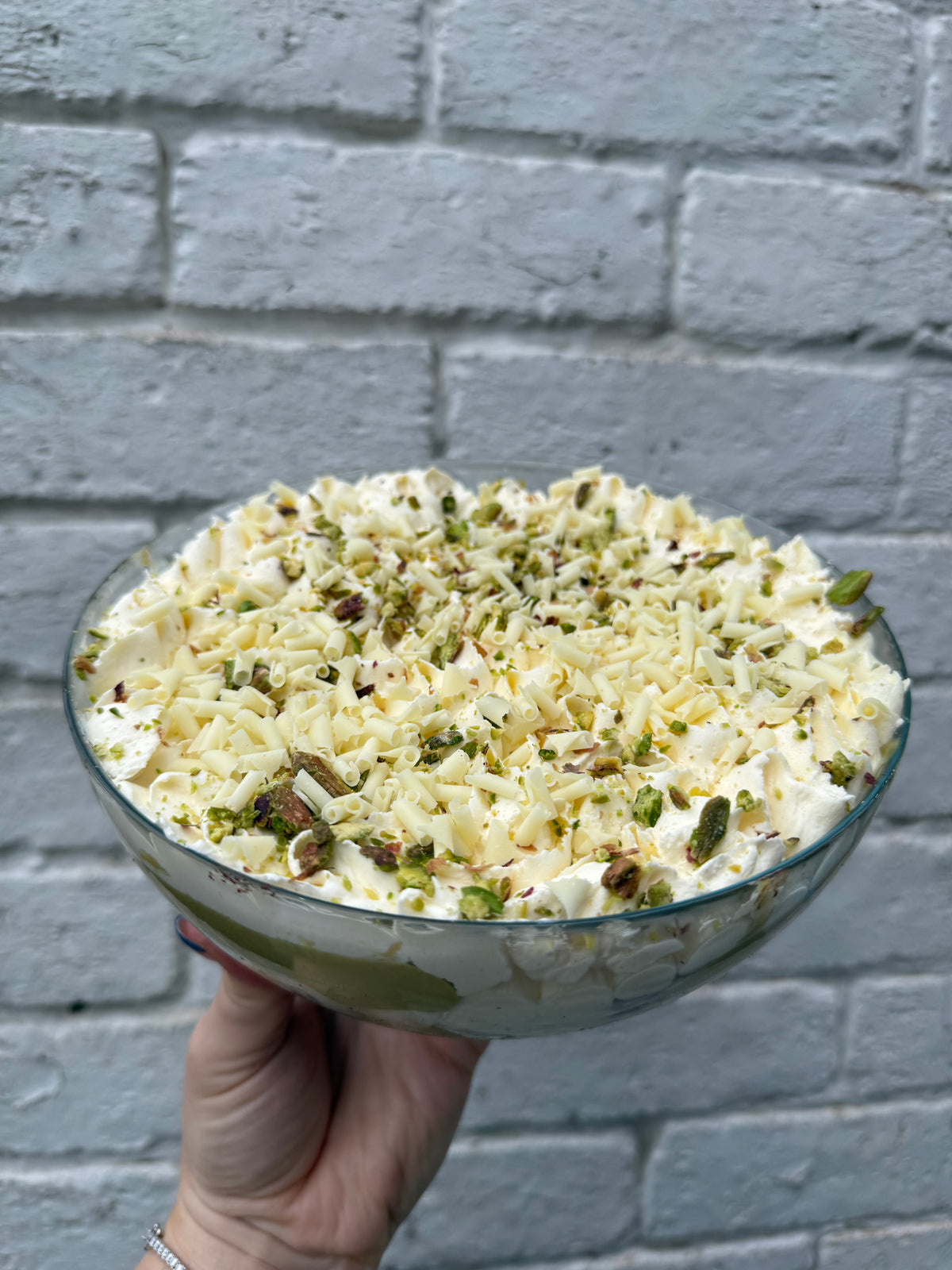 Pistachio & White Chocolate Tiramisu Trifle