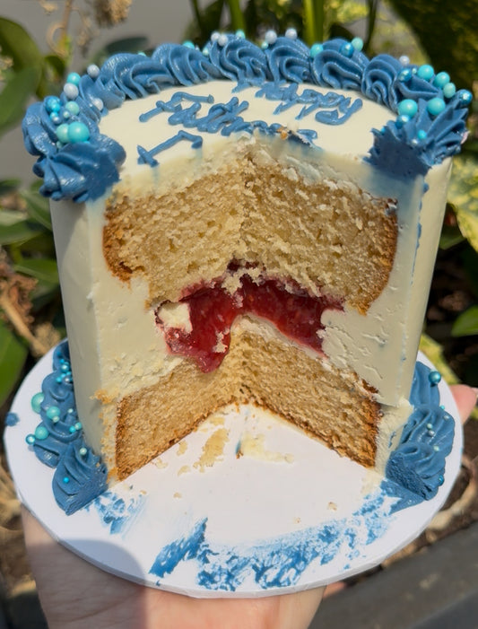 Blue & White Bento Cake