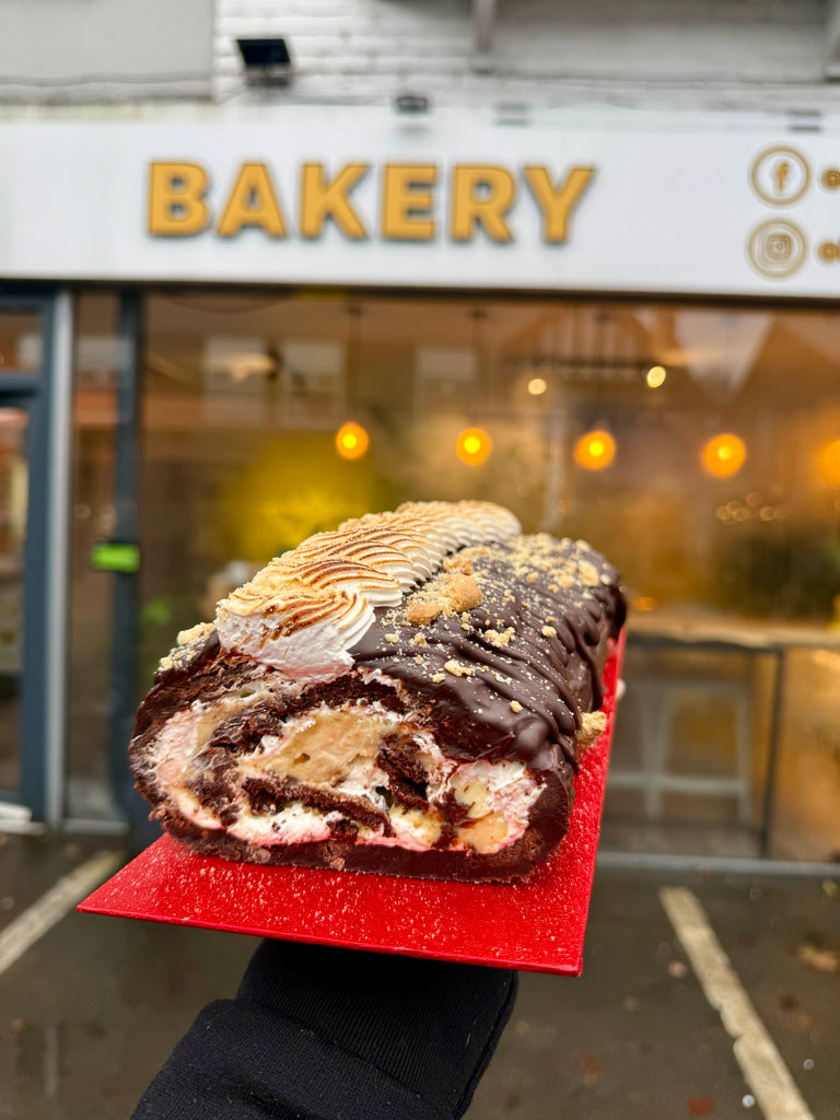 S’mores Brownie Yule Log