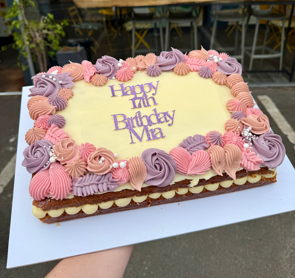 Small Pretty Sheet Cake