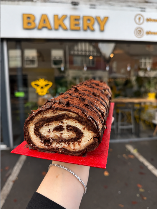 Tiramisu Brownie Yule Log