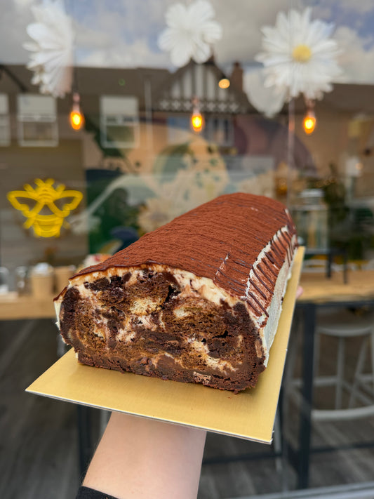 Tiramisu Brownie Yule Log
