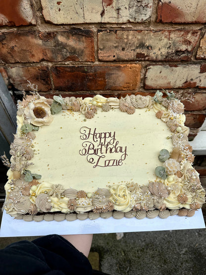Large Pretty Sheet Cake