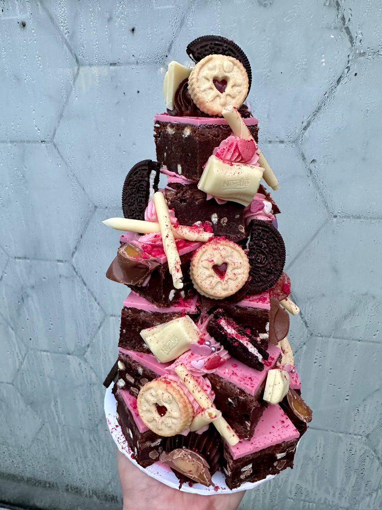 Small Kisses Brownie Tower