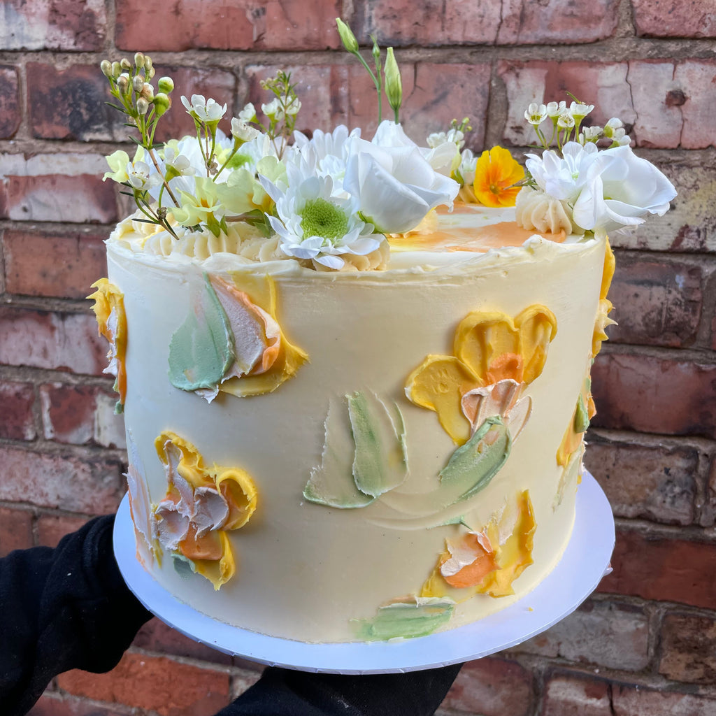 Flower Paint Effect Cake