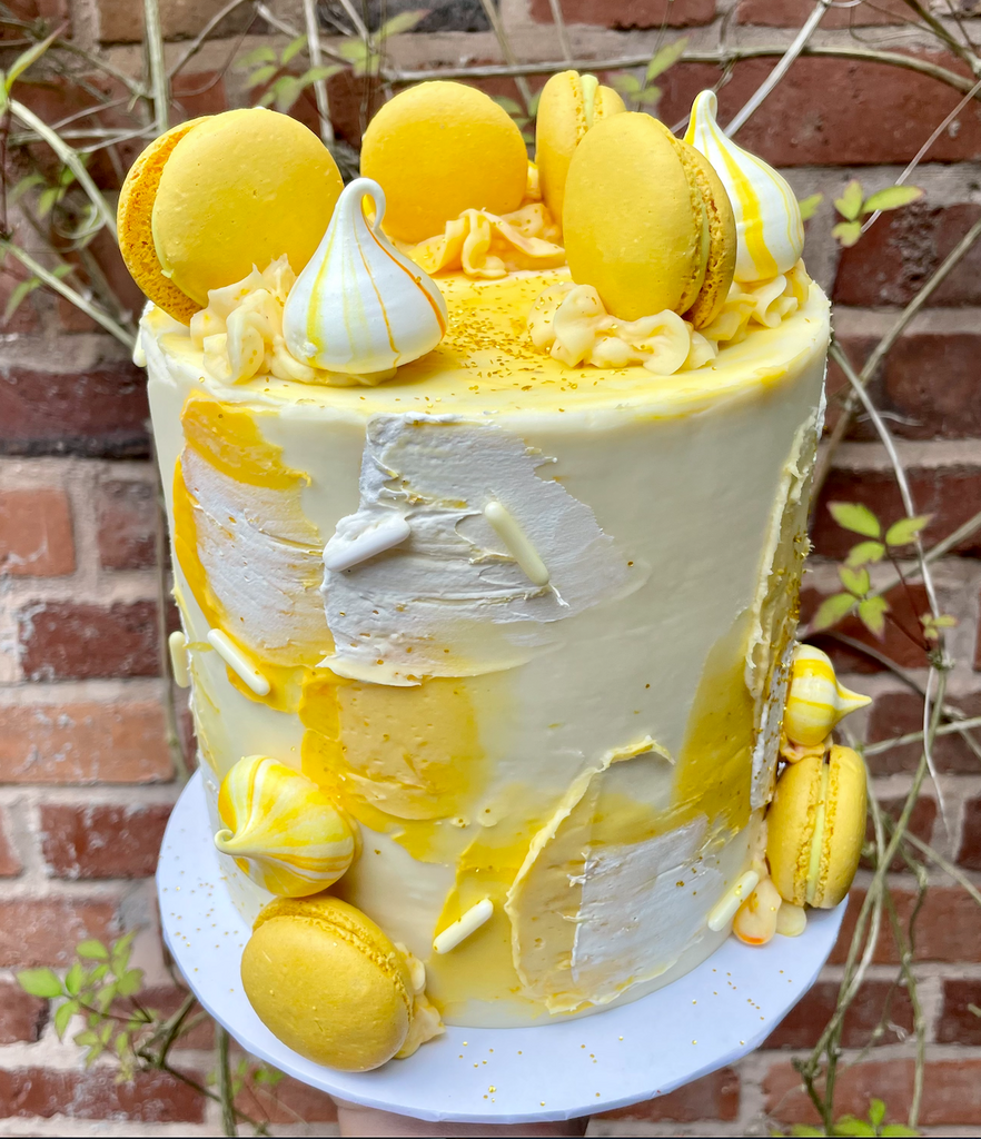 Lemon Paint Effect Cake