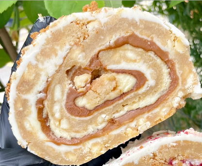 Biscoff Blondie Caramel Yule Log